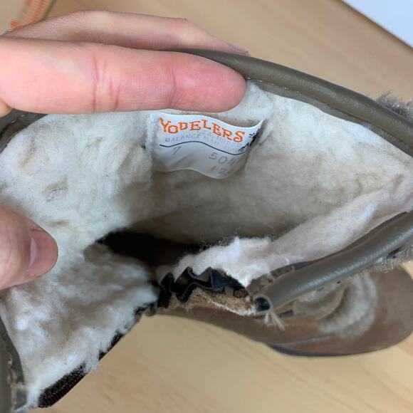 Yodelers Women's Brown Genuine Leather Boots Size 7 - Picture 12 of 14